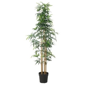 Artificial potted plant, in/outdoor bamboo, 23 cm
