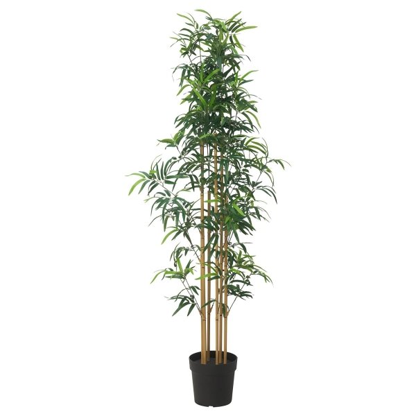 Artificial potted plant, in/outdoor bamboo, 23 cm