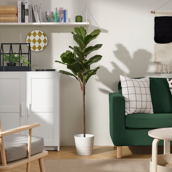 Artificial potted plant, in/outdoor fiddle-leaf fig, 19 cm - Image 2