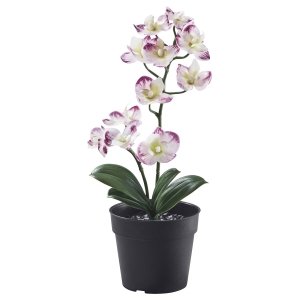 Artificial potted plant, in/outdoor Orchid/light purple, 9 cm