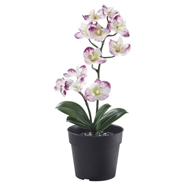 Artificial potted plant, in/outdoor Orchid/light purple, 9 cm