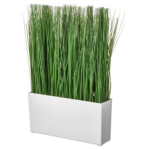 Artificial potted plant with pot, in/outdoor grass