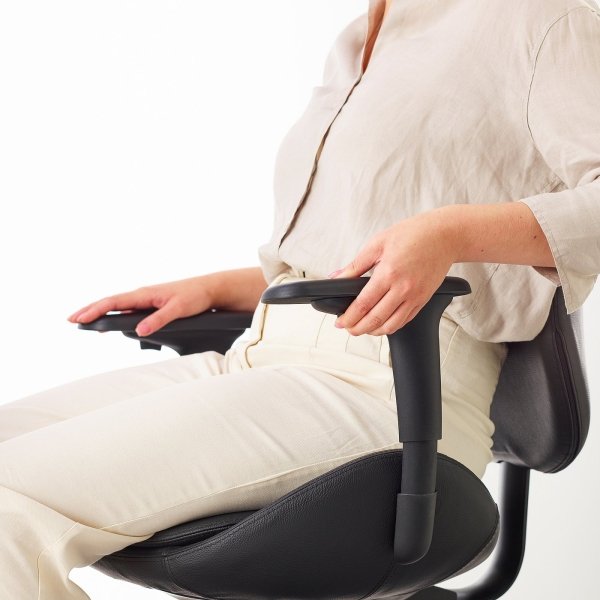 Smidox Office chair with armrests, Smidig black/black - Image 2