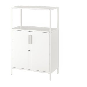 Storra Cabinet with doors, white, 70x35x110 cm